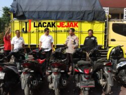 Polres Probolinggo Kota Berhasil Amankan Dua Pria Bawa Truk Yang Sedang Angkut 14 Unit Motor Bodong