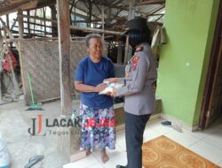 Polsek Karangrejo Berikan Sejumlah Sembako Kepada Warga Yang Membutuhkan