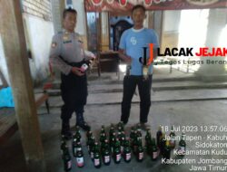 Antisipasi Giat Masyarakat di Bulan Suro, Polisi di Jombang Gelar Razia Miras