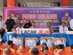 Polres Gresik Berhasil Ungkap 22 Kasus dan Amankan 31 Tersangka