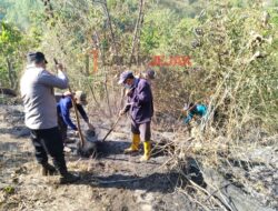 Sinergitas Polisi bersama TNI dan RPH Berhasil Padamkan Api di Gunung Lawu Petak 39 Ngawi