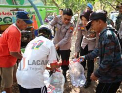 Polres Kediri Kota Kembali Droping Air Bersih Untuk Warga Desa Manyaran