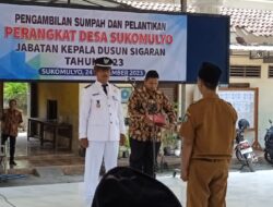 Pemdes Sukomulyo Kecamatan Mojowarno Jombang Lantik Perangkat Baru