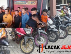 Polres Jombang Berhasil Mengamankan Para Pelaku Ranmor Berikut Barang Bukti Dan Penadahnya