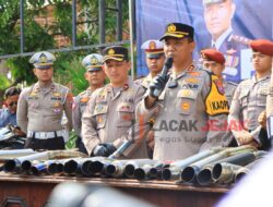 Jelang Nataru Polres Tuban Amankan Ratusan Kendaraan Roda Dua Berknalpot Brong
