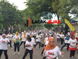 Ratusan Warga Ikuti Senam Gemoy Prabowo-Gibran Bersama DPC Projo Jombang