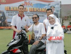 Peringati HPN di Mapolres Jombang, Awak Media Ini Bawa Pulang Sepeda Motor Gres