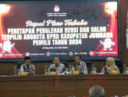 Perolehan Kursi Parpol di DPRD Jombang Pileg 2024, PAN dan Perindo Harus Tersingkir Dari Gedung DPRD