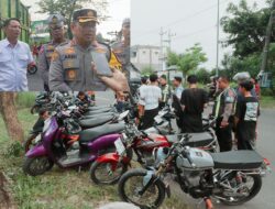 Puluhan Sepeda Motor Berhasil Diamankan Tim Gabungan Polres Jombang Dalam Giat Razia Balap liar 